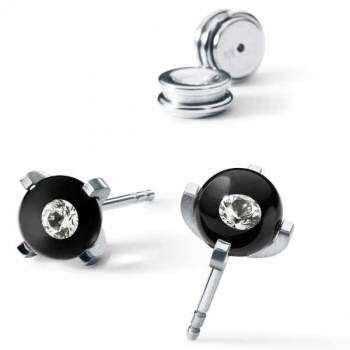 Ohrstecker Diamant in Glaskugel